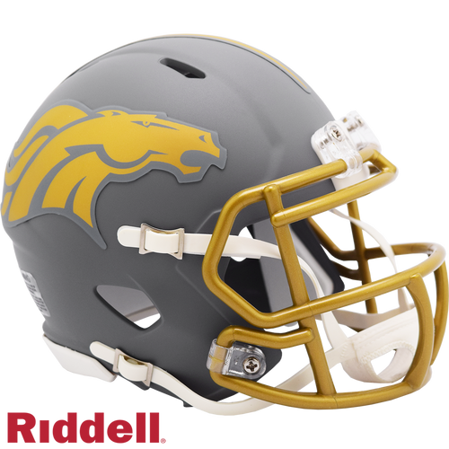 Denver Broncos Helmet Riddell Replica Mini Speed Style Slate Alternate - Riddell