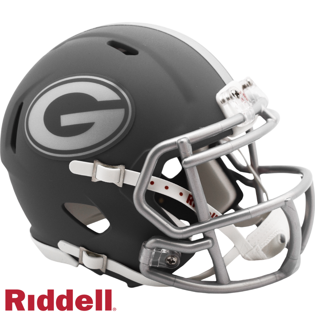 Georgia Bulldogs Helmet Riddell Replica Mini Speed Style Slate Alternate - 9