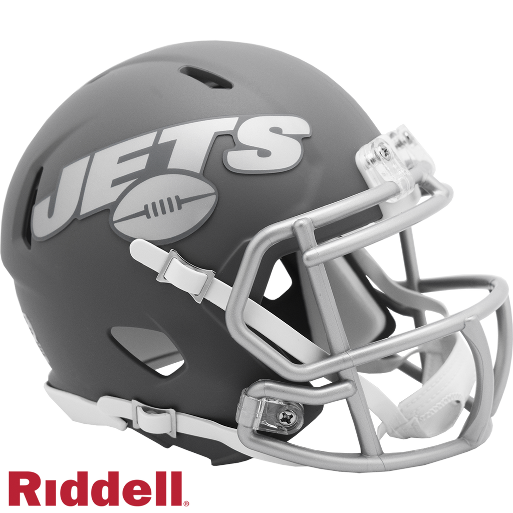 New York Jets Helmet Riddell Replica Mini Speed Style Slate Alternate - Riddell
