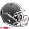 Miami Hurricanes Helmet Riddell Replica Mini Speed Style Slate Alternate - Riddell