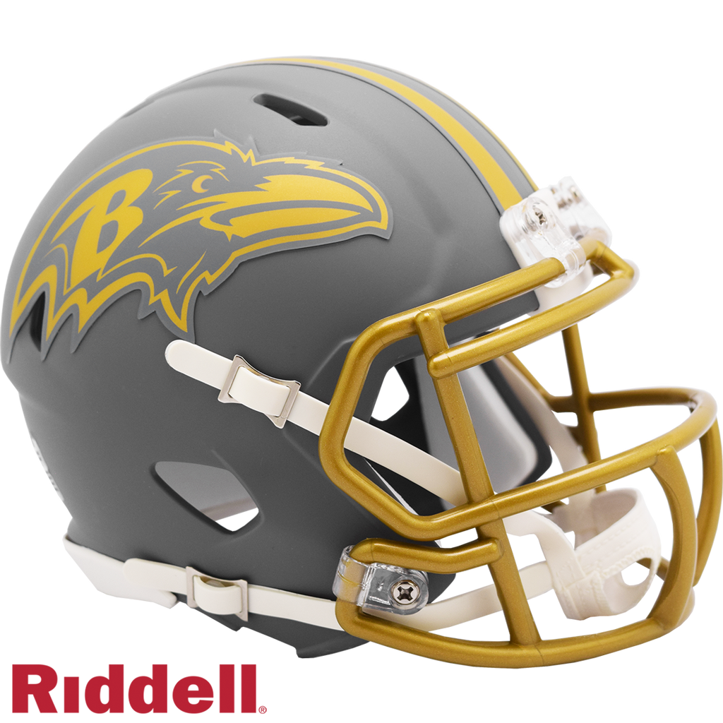 Baltimore Ravens Helmet Riddell Replica Mini Speed Style Slate Alternate - Riddell