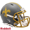 New Orleans Saints Helmet Riddell Replica Mini Speed Style Slate Alternate - Riddell