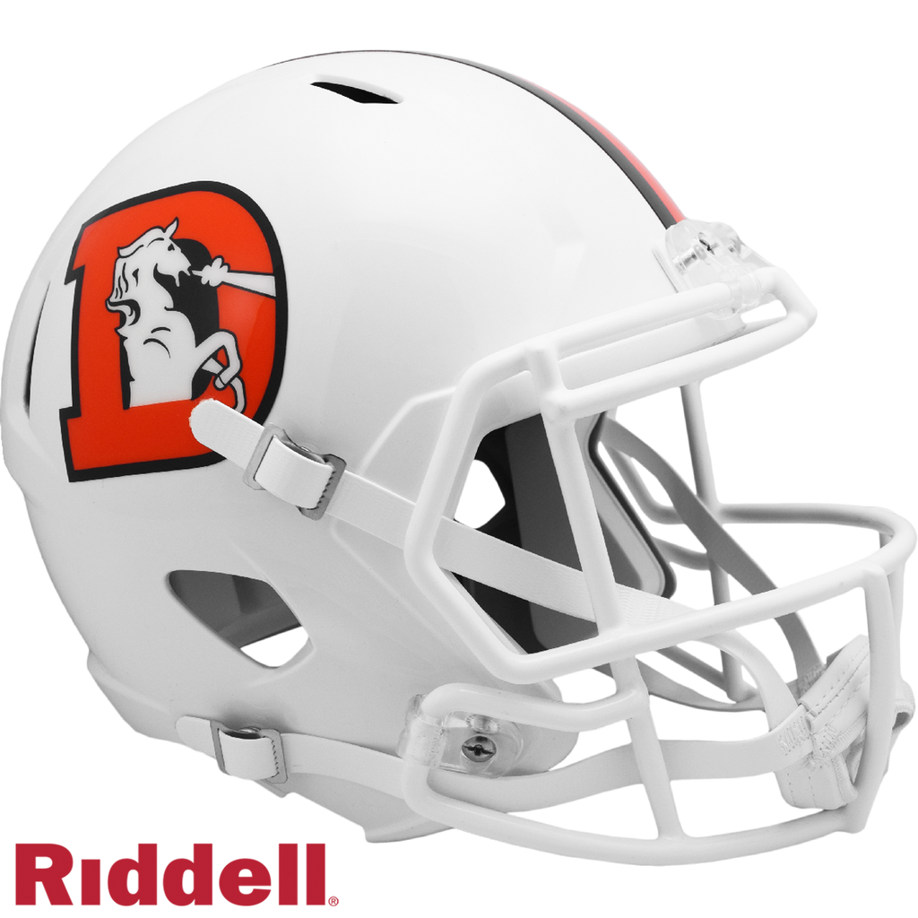 Denver Broncos Helmet Riddell Replica Full Size Speed Style On-Field Alternate 2023 Snowcapped - Riddell
