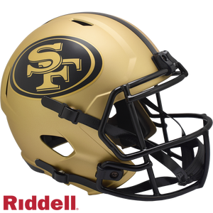 San Francisco 49ers Helmet Riddell Replica Full Size Speed Style Rave Alternate - Riddell
