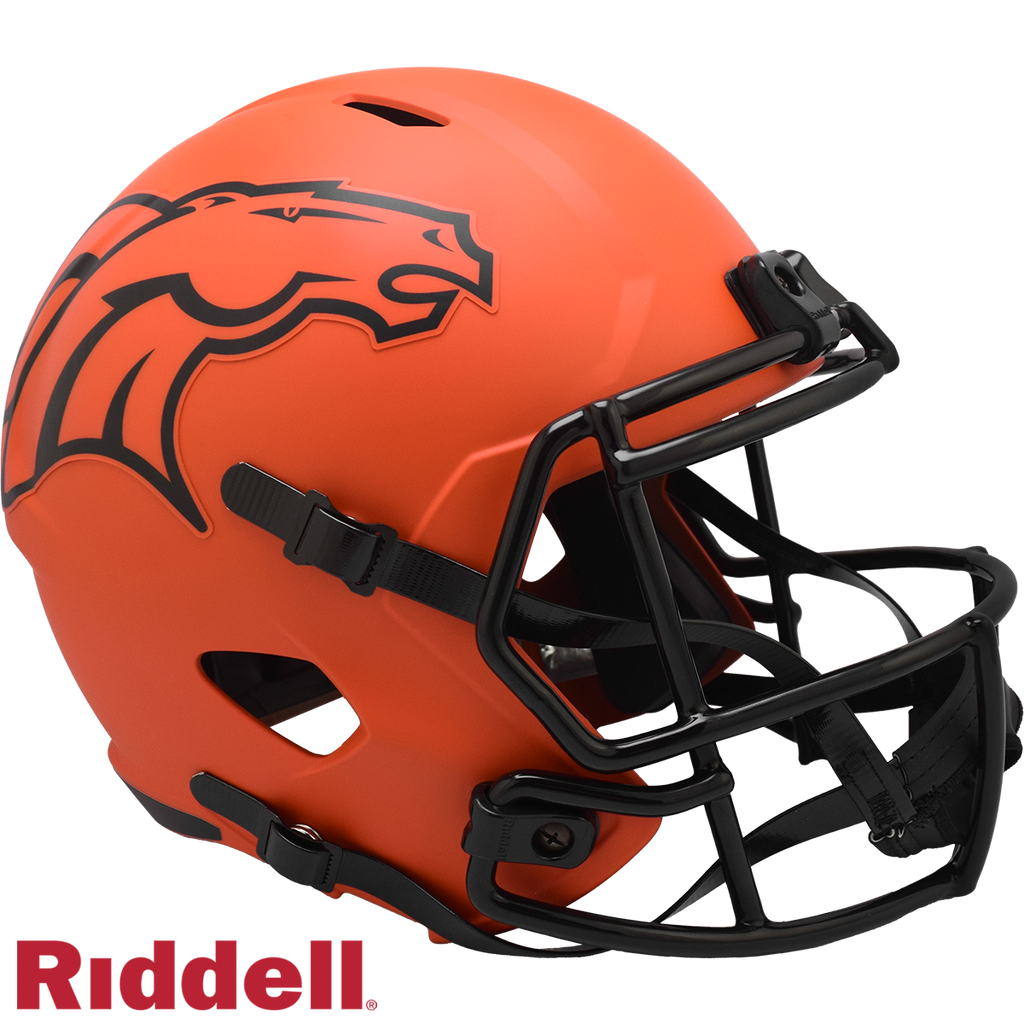 Denver Broncos Helmet Riddell Replica Full Size Speed Style Rave Alternate - Riddell