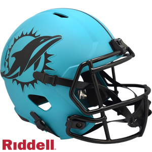 Miami Dolphins Helmet Riddell Replica Full Size Speed Style Rave Alternate - Riddell