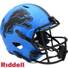 Detroit Lions Helmet Riddell Replica Full Size Speed Style Rave Alternate - Riddell