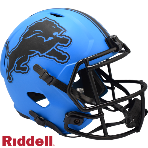 Detroit Lions Helmet Riddell Replica Full Size Speed Style Rave Alternate - Riddell