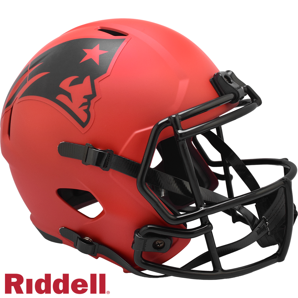 New England Patriots Helmet Riddell Replica Full Size Speed Style Rave Alternate - Riddell