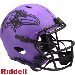 Baltimore Ravens Helmet Riddell Replica Full Size Speed Style Rave Alternate - Riddell