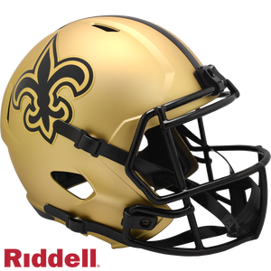 New Orleans Saints Helmet Riddell Replica Full Size Speed Style Rave Alternate - Riddell