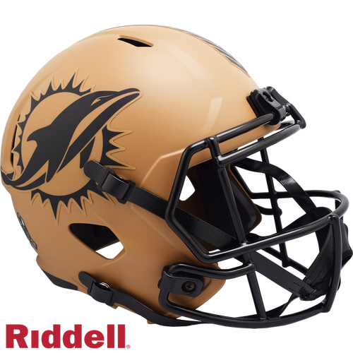 Miami Dolphins Helmet Riddell Replica Full Size Speed Style Salute To Service 2023 - Riddell