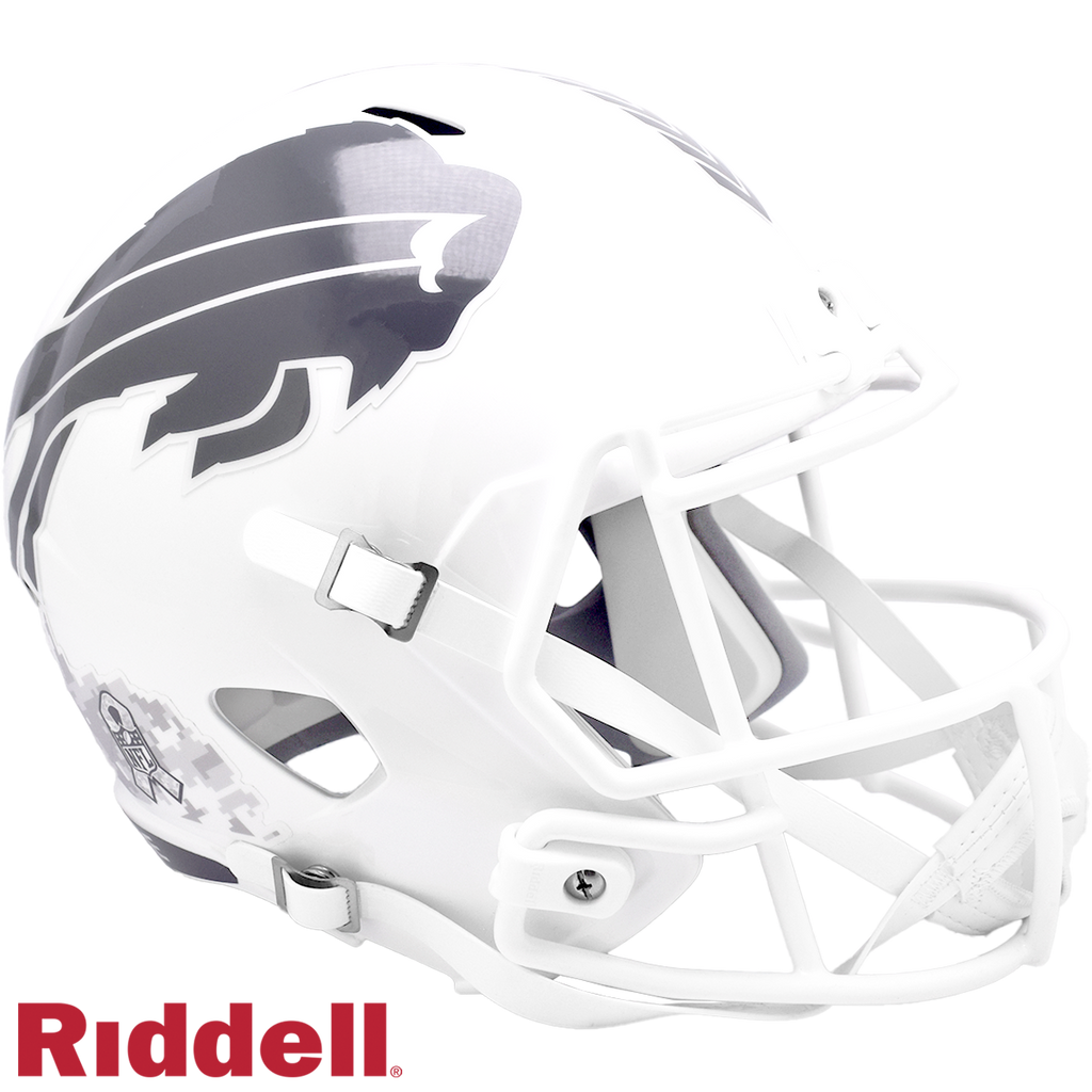 Buffalo Bills Helmet Riddell Replica Full Size Speed Style Salute To Service 2024 - Riddell