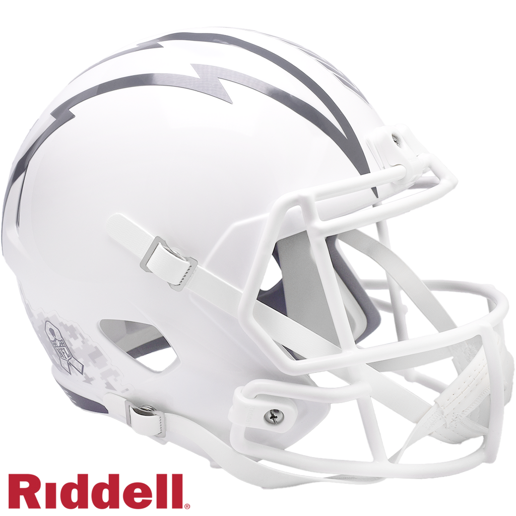 Los Angeles Chargers Helmet Riddell Replica Full Size Speed Style Salute To Service 2024 - Riddell