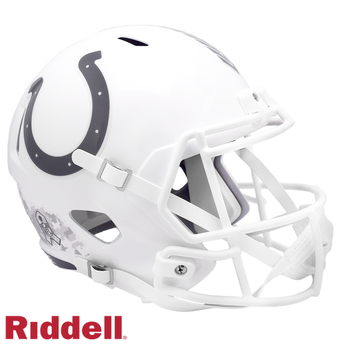 Indianapolis Colts Helmet Riddell Replica Full Size Speed Style Salute To Service 2024 - Riddell