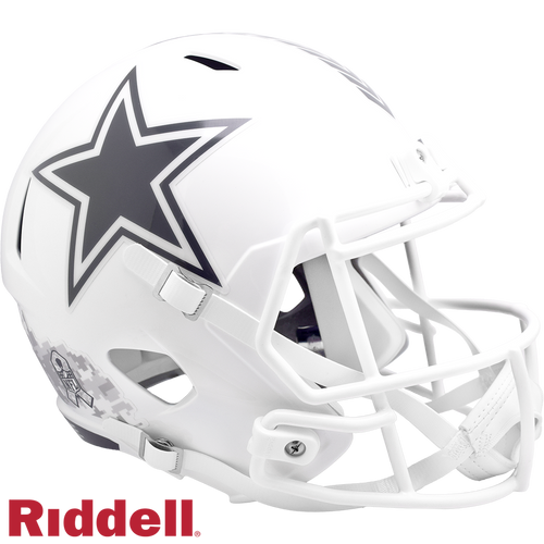 Dallas Cowboys Helmet Riddell Replica Full Size Speed Style Salute To Service 2024 - Riddell
