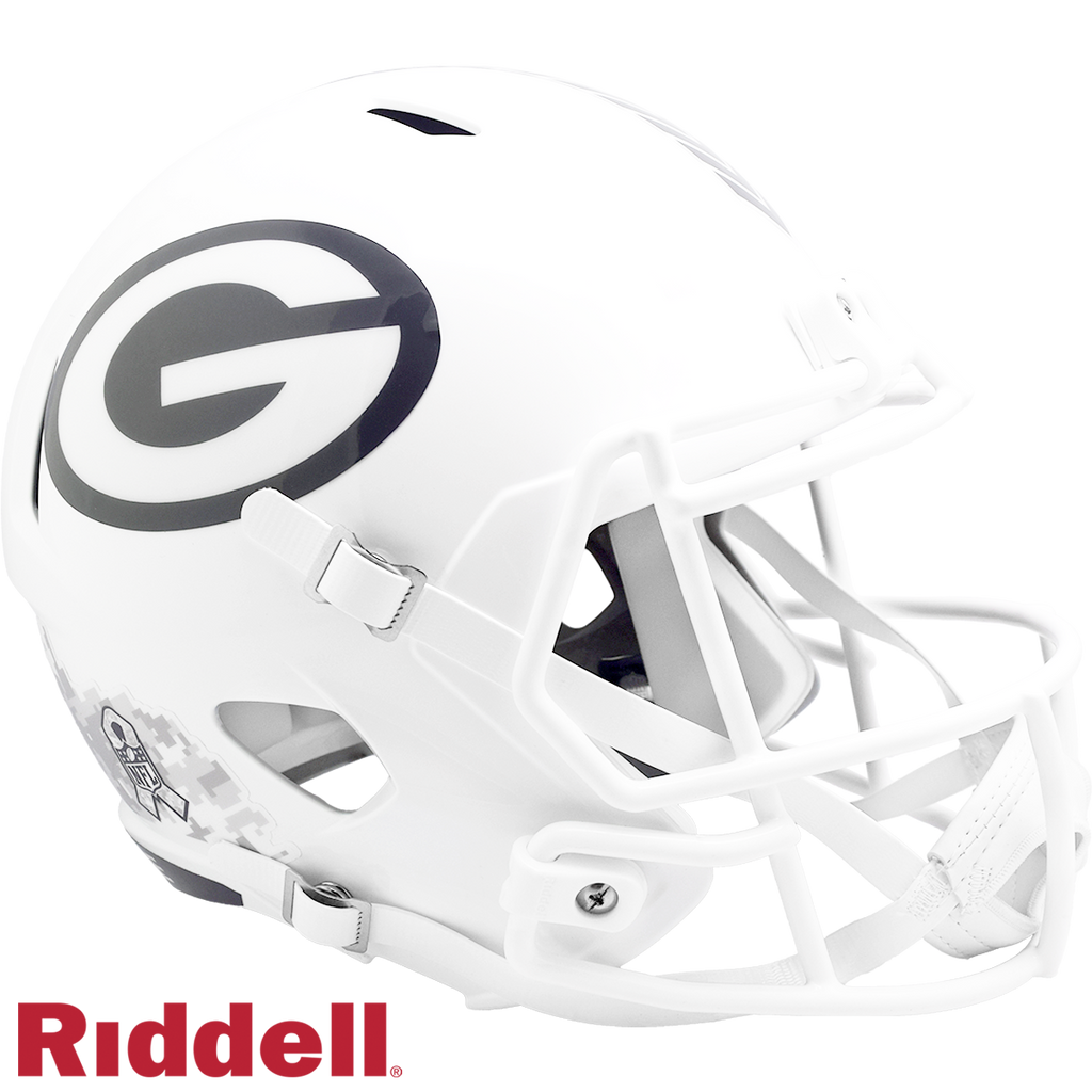 Green Bay Packers Helmet Riddell Replica Full Size Speed Style Salute To Service 2024 - Riddell