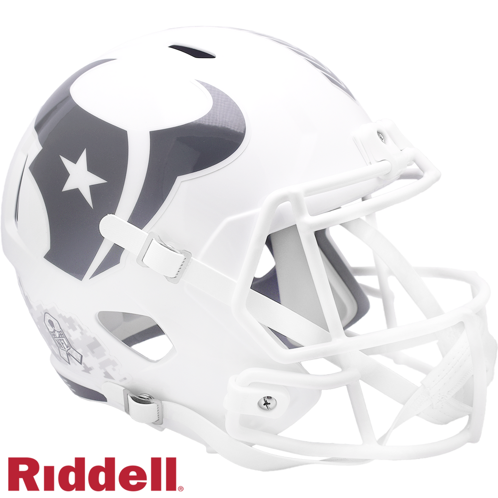 Houston Texans Helmet Riddell Replica Full Size Speed Style Salute To Service 2024 - Riddell