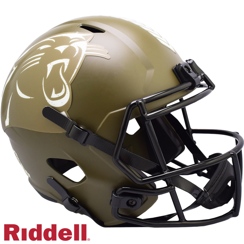 Carolina Panthers Helmet Riddell Replica Full Size Speed Style Salute To Service - Riddell