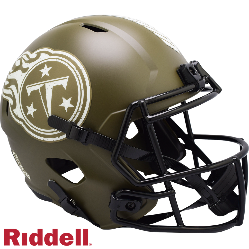 Tennessee Titans Helmet Riddell Replica Full Size Speed Style Salute To Service - Riddell