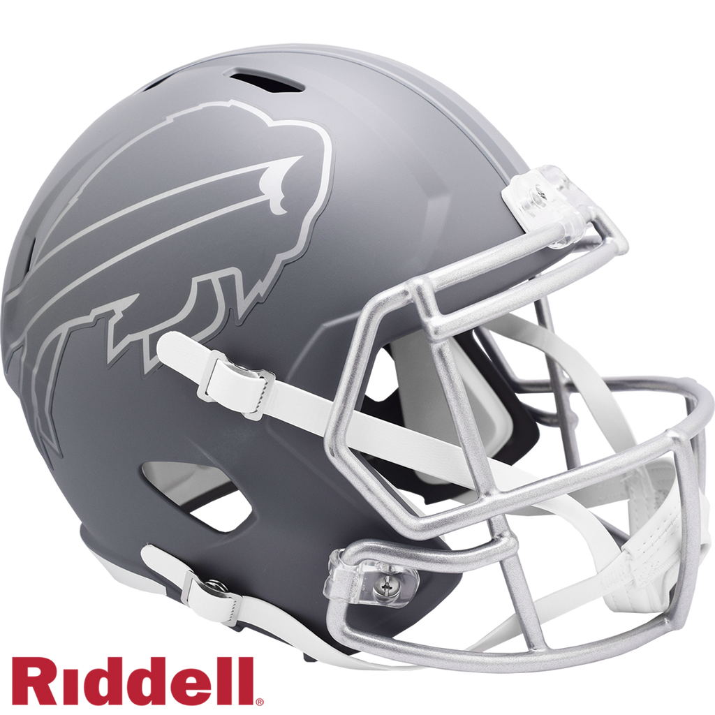 Buffalo Bills Helmet Riddell Replica Full Size Speed Style Slate Alternate - Riddell