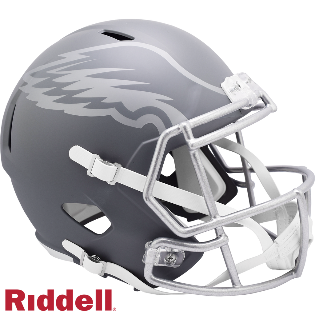 Philadelphia Eagles Helmet Riddell Replica Full Size Speed Style Slate Alternate - Riddell