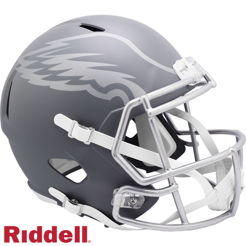 Philadelphia Eagles Helmet Riddell Replica Full Size Speed Style Slate Alternate - Riddell