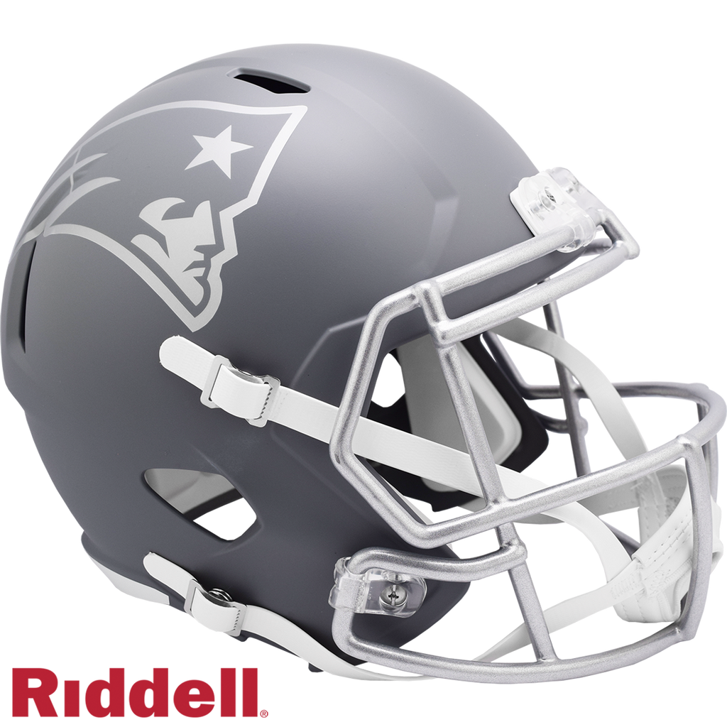 New England Patriots Helmet Riddell Replica Full Size Speed Style Slate Alternate - Riddell
