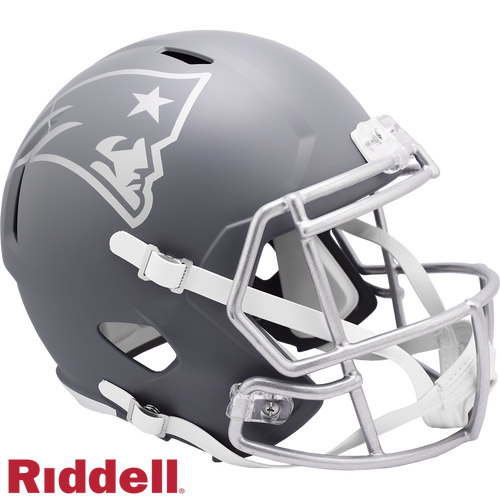 New England Patriots Helmet Riddell Replica Full Size Speed Style Slate Alternate - Riddell