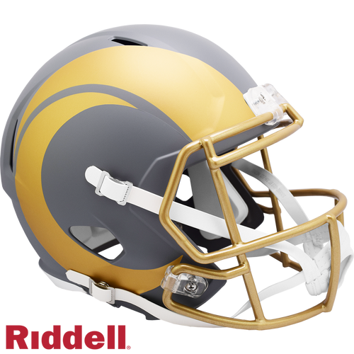 Los Angeles Rams Helmet Riddell Replica Full Size Speed Style Slate Alternate - Riddell