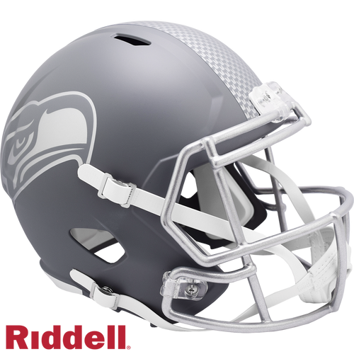 Seattle Seahawks Helmet Riddell Replica Full Size Speed Style Slate Alternate - Riddell