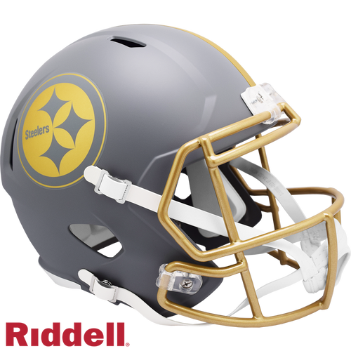 Pittsburgh Steelers Helmet Riddell Replica Full Size Speed Style Slate Alternate - Riddell