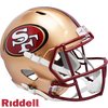 San Francisco 49ers Helmet Riddell Replica Full Size Speed Style 1996-2008 T/B - Riddell
