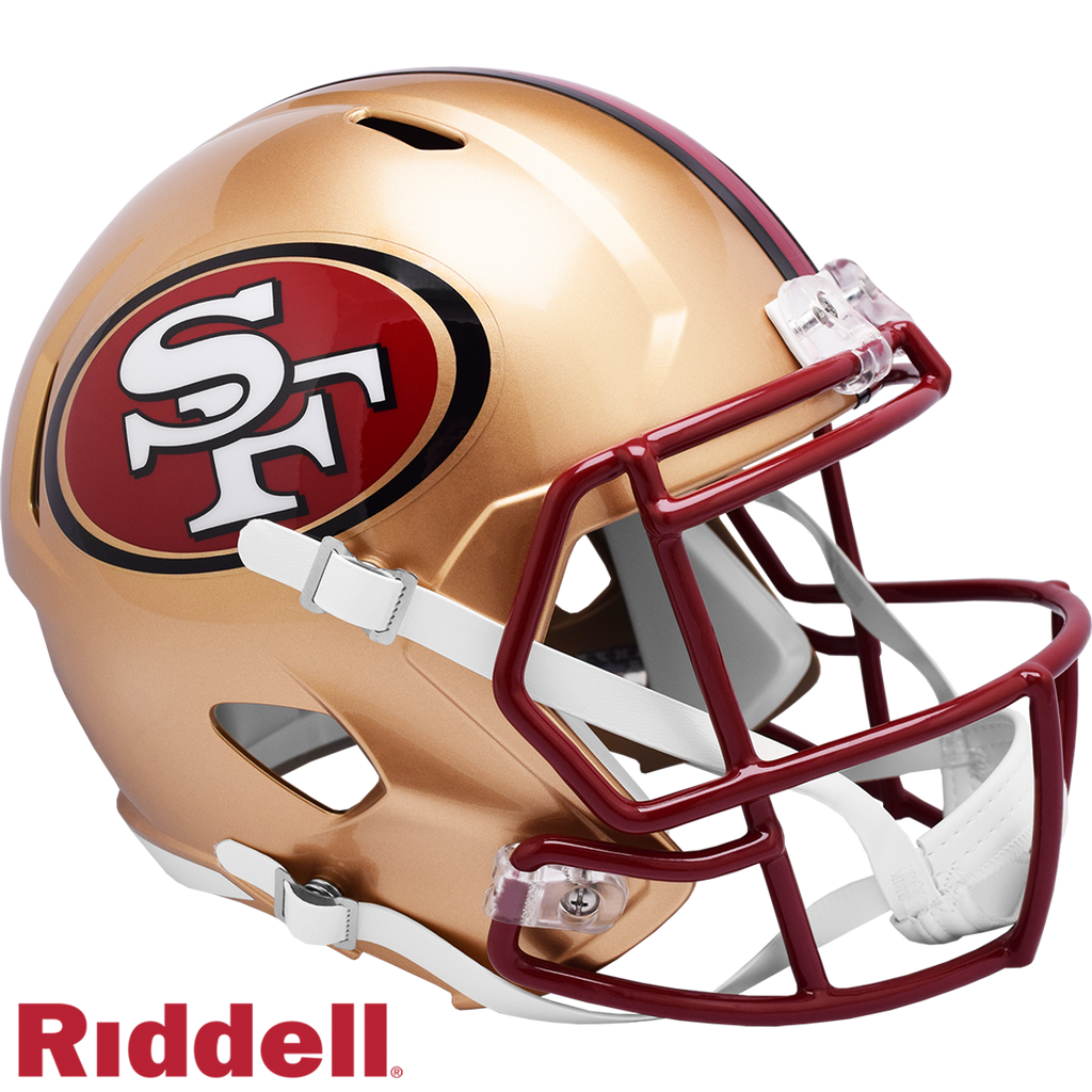 San Francisco 49ers Helmet Riddell Replica Full Size Speed Style 1996-2008 T/B - Riddell