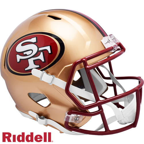 San Francisco 49ers Helmet Riddell Replica Full Size Speed Style 1996-2008 T/B - Riddell