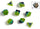 Sirius Dice - Green Blue Translucent 7 Die Set
