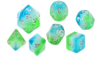 Sirius Dice - Sirius Blue Hawaiian 7 Die Set