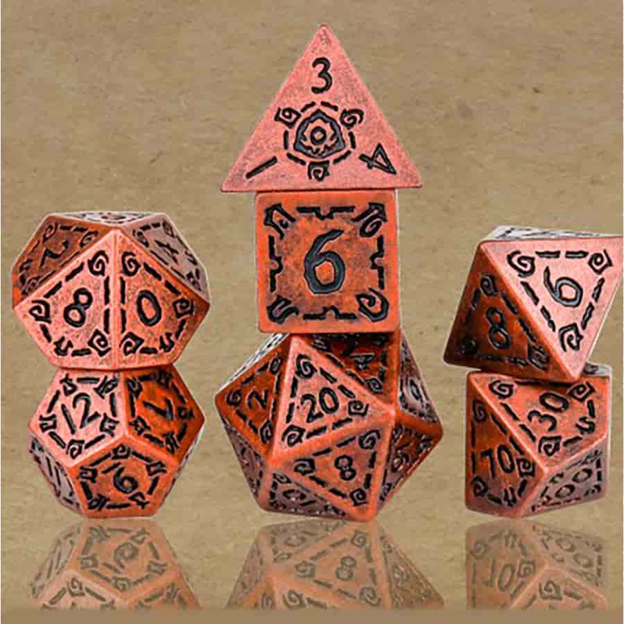 Sirius Dice -  7Ct Poly Dice Set: Illusory Metal: Copper