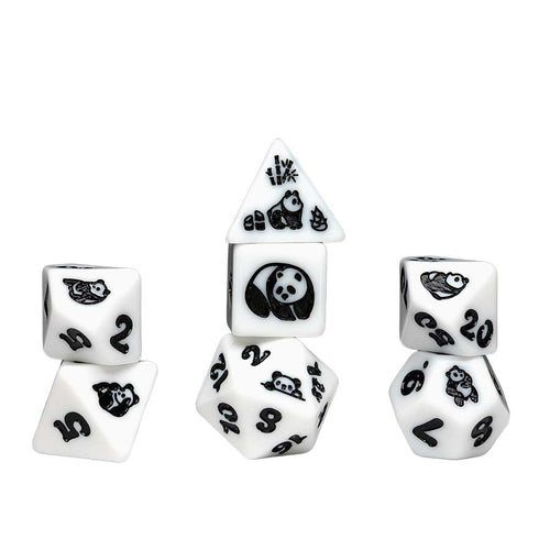 Sirius Dice: 7Ct Animal Dice: Moon Panda Pre-Order