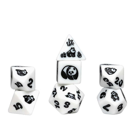Sirius Dice: 7Ct Animal Dice: Moon Panda Pre-Order