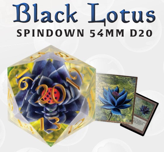 Sirius Dice - Sirius Dice Black Lotus 54Mm Spindown D20