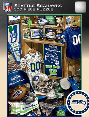 Seattle Seahawks Puzzle 500 Piece Locker Room - Masterpieces Puzzle Company