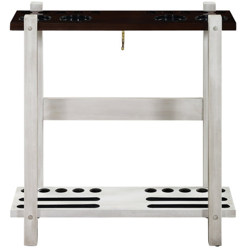 STRAIGHT FLOOR CUE RACK-ANTIQUE WHITE