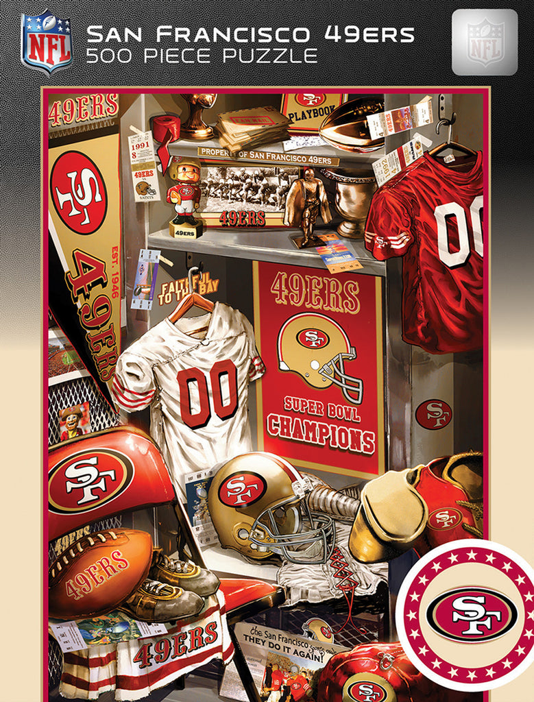 San Francisco 49ers Puzzle 500 Piece Locker Room - Masterpieces Puzzle Company