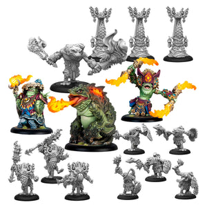 Steamforged Games - Warmachine: Southern Kriels - Fire Tongue Warriors Command Cadre
