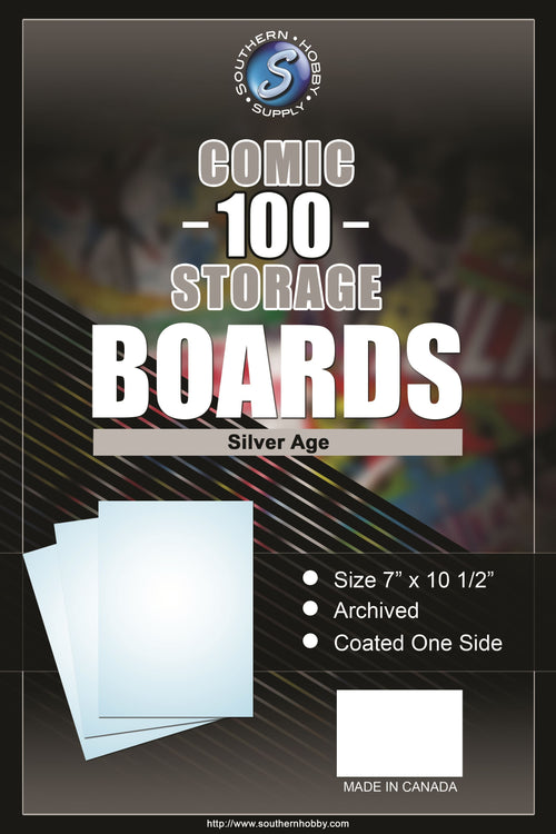 Southern Hobby Supply - Backing Boards Silver 100-Count Packaged