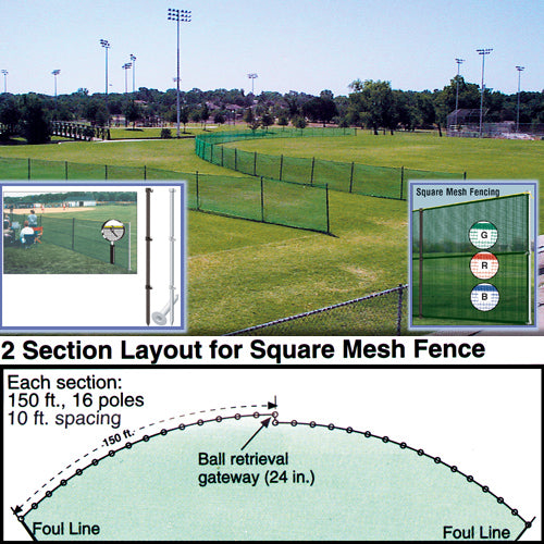 SSN 1196788 Outfield Fencing 150 ft. Roll  Dark Green