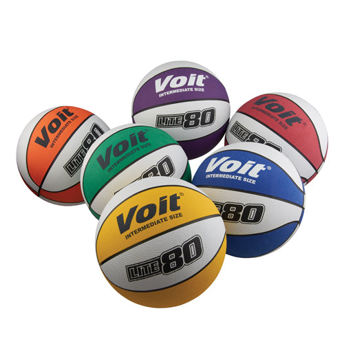 Voit 1307030 Lite 80 Prism Intermediate Size Basketballs  Pack of 6