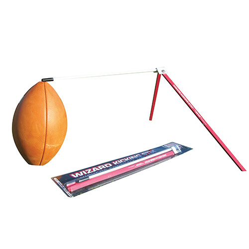 Olympian Athlete Wizard Kicking Stix Football Holder