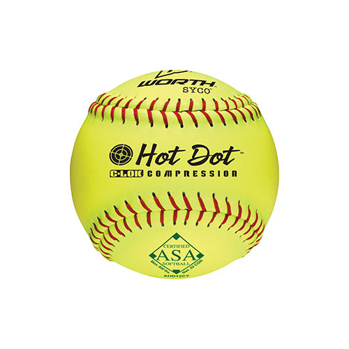 BetterBrand Hot Dot 12 in. Asa Slow-Pitch Softball